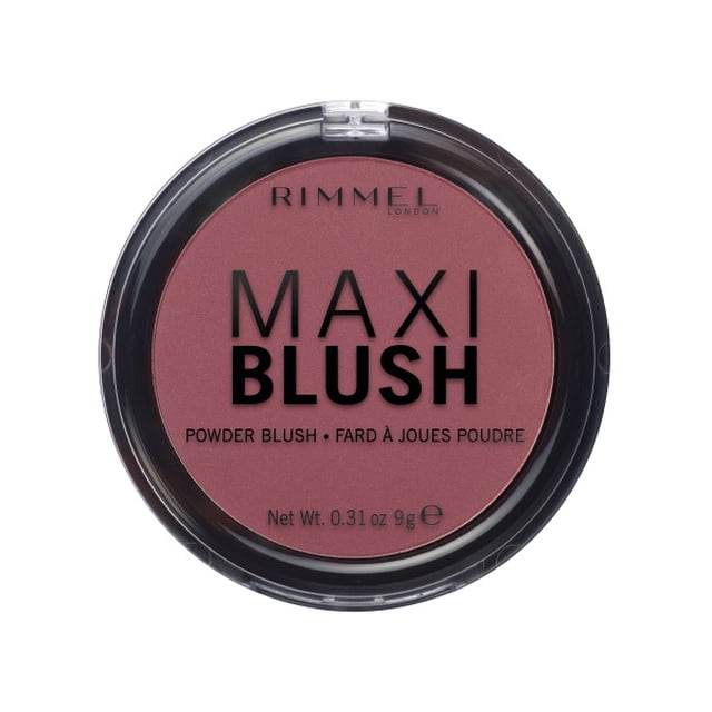 Rimmel London Maxi Blush Powder, Lightweight Formula, Highly Pigmented Micro-Fine Powders, Captivating Glow, 100% Cruelty-Free 9 G
