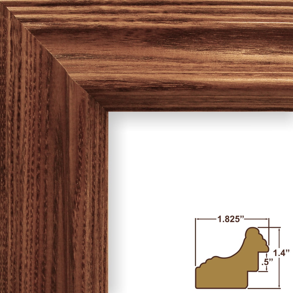 2" Canadian Walnut Brown Picture Frame Craig Frames Contemporary Upscale 