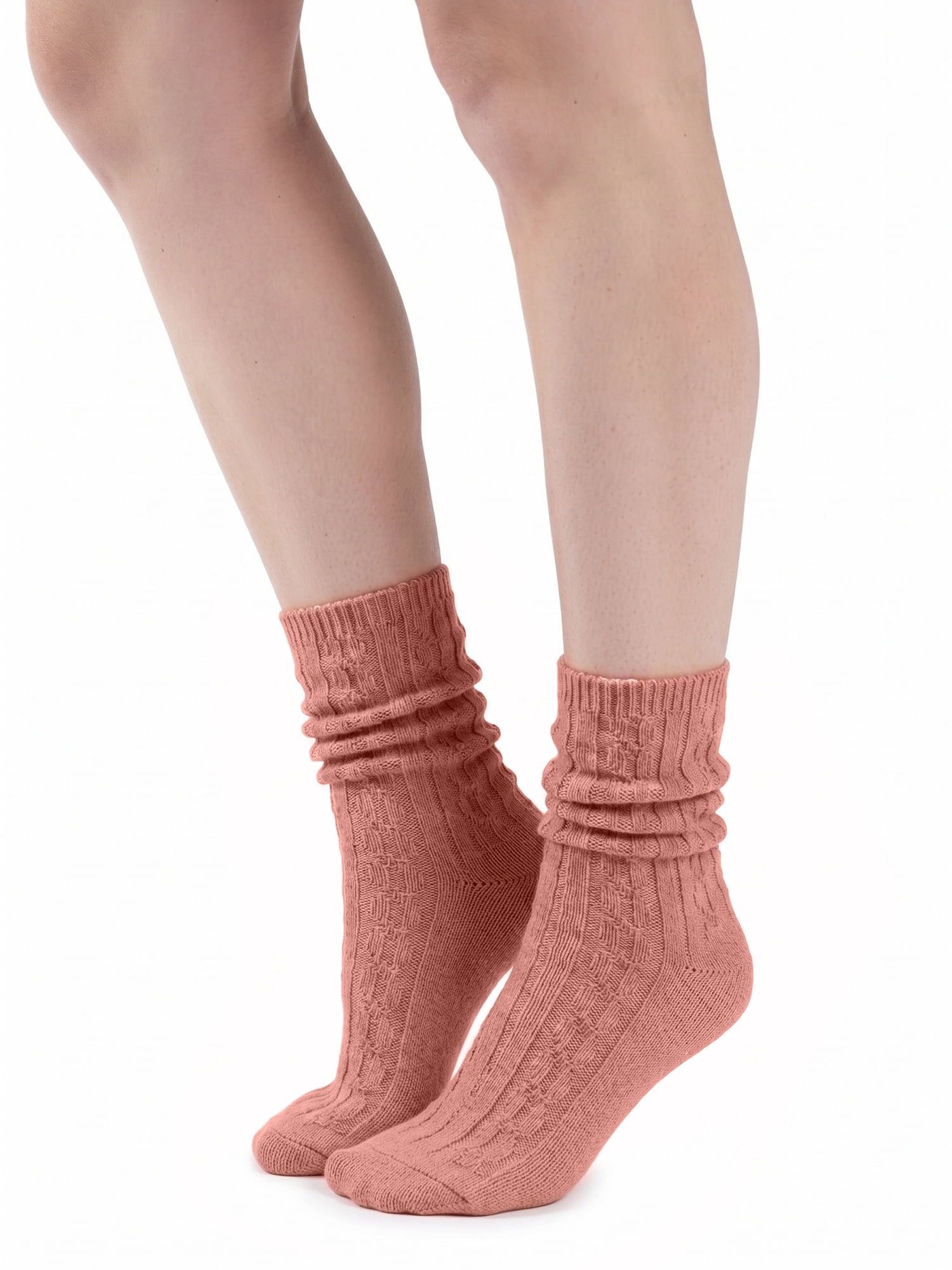 MUK LUKS Women's Fluffy Dream Crew Socks, 6-Pack, One Size