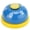 Yellow Base and Blue Cover, variant on NFTIGB Pet Training Bell Portable Interactive Educational Dog Cat Bells Toys for Pet Training and Communication Yellow Base and Blue Cover 2.7 inches