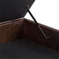 thumbnail image 4 of Allora Faux Air Leather Square Coffee Table Ottoman in Chestnut Brown, 4 of 9