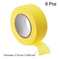 thumbnail image 3 of Uxcell 6Pcs 25mm 1 inch Wide 20m 21 Yards Masking Tape Painters Tape Rolls Yellow, 3 of 5