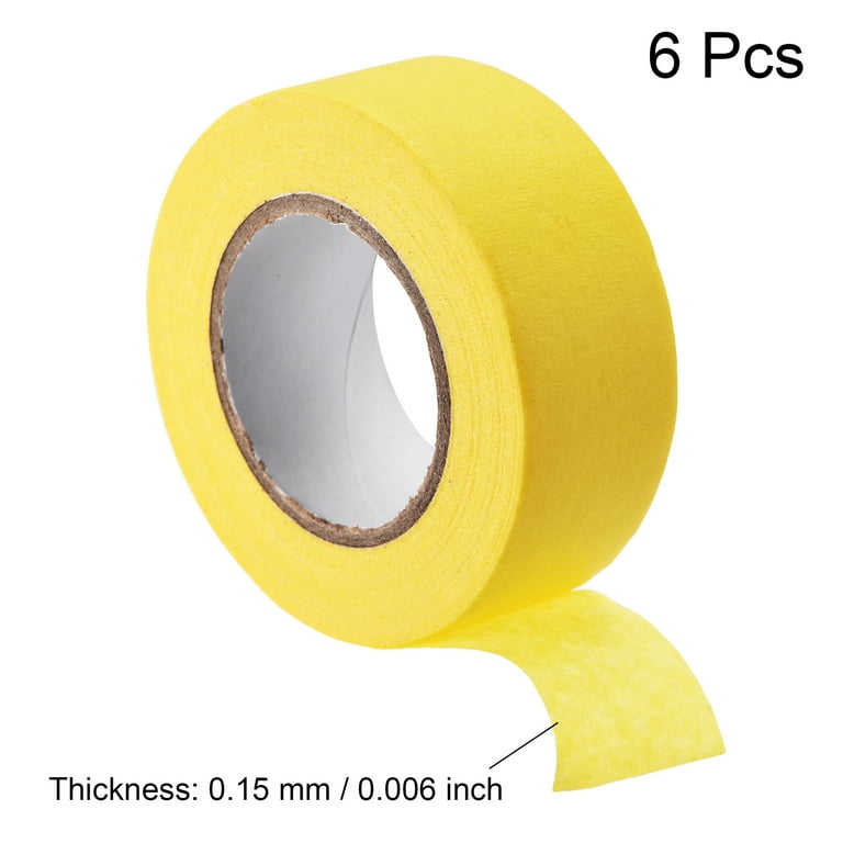 Uxcell 6Pcs 25mm 1 inch Wide 20m 21 Yards Masking Tape Painters
