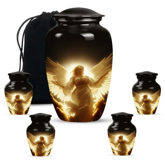 KARYLIZ Archangel Urn For Ashes Adult Male, Funeral Urns For Women & Men, Cremation Urn, Burial & Funeral Urns for Adult Remains, Memorial Gift for Father & Mother