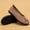Brown, variant on Non-Slip Soft Sole Comfortable Embroidered Flyknit Breathable Single Shoes for Middle-Aged and Elderly Women, Lightweight Walking Shoes with Cushioned Insole, Easy Slip-On Design