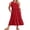 Bright Red, variant on Women Summer Casual Sleeveless Crewneck Sundress Aline Flowy Tiered Maxi Long Beach Dress Vacation Outfits LargePink