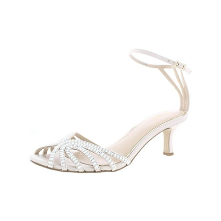 

Jewel Badgley Mischka Womens Ocean Low Heel Open Toe Ankle Strap