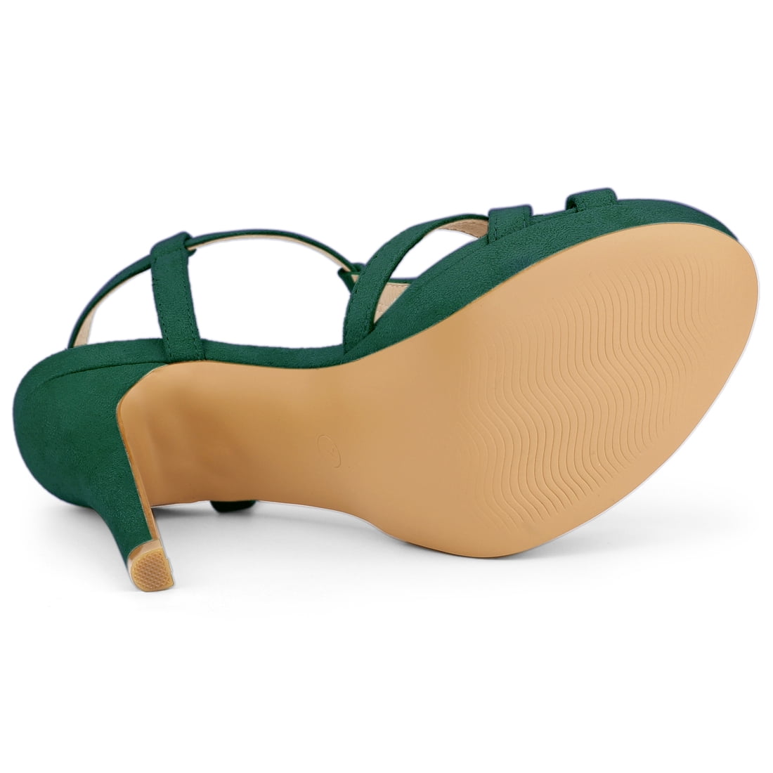 DARING DIVA Women's Slingback Stiletto Heel Sandals Emerald Green US 9/UK 7/EU 40