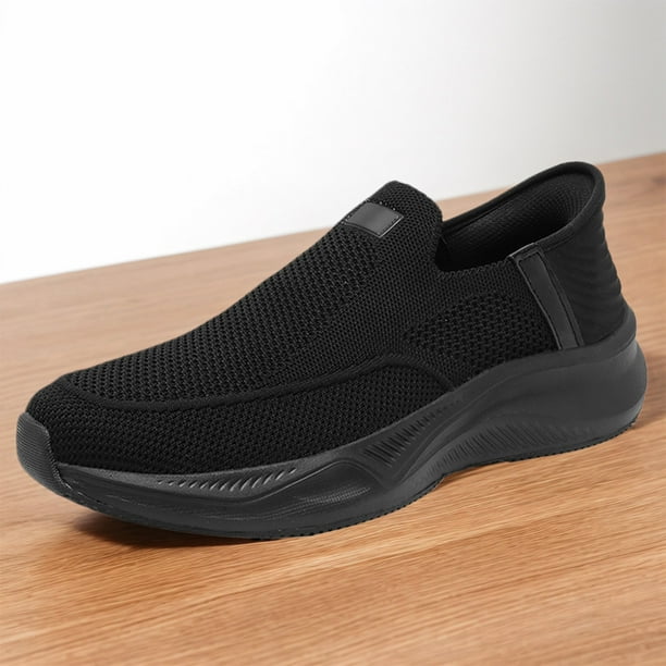 Zapatillas de deporte de punto para hombre, antideslizantes, zapatillas de deporte manos libres, zapatos de primavera y verano
