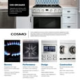 thumbnail image 5 of Cosmo 36 in. Lumin Collection 6.0 cu. ft. Gas Range with 6 Sealed Gas Burners and Convection Oven in Stainless Steel, 5 of 10