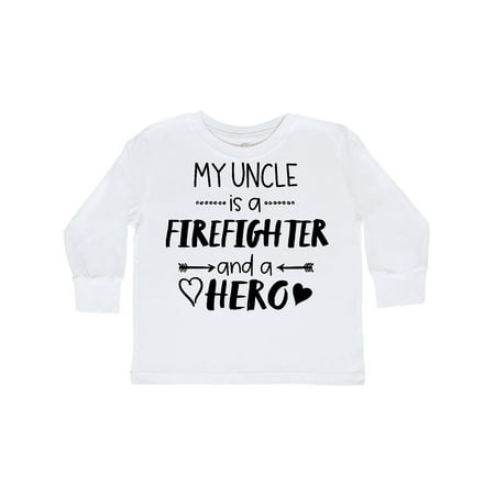

Inktastic My Uncle is a Firefighter and a Hero Gift Toddler Boy or Toddler Girl Long Sleeve T-Shirt