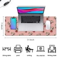 thumbnail image 5 of Long Mouse Pads for Desk,Pink Cow Strawberry Hat Pattern Desk Mats on Top Of Desks, Desk Mouse Pad Extra Large with 3mm Non-Slip Base and Stitched Edge for Gaming,Office,Work,Home 31.5"x11.8", 5 of 6
