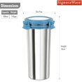 thumbnail image 2 of Vaso redondo de acero inoxidable Signoraware Lock N Store | Hermético y a prueba de fugas | Diseño compacto | Fácil de limpiar | Ideal para la oficina, la escuela, los viajes y el hogar (500 ml | Eblu, 2 of 2