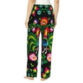 thumbnail image 3 of Balery Roosters and Flowers print Women's Pajama Pants,Ultra Lightweight Pjs,Lounge Pant-Large, 3 of 9