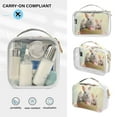 thumbnail image 5 of Rabbits and Easter Eggs Clear Cosmetic Bags with Handles PVC Toiletry Bags Zipper Waterproof Portable for Traveling 2 Pcs, 5 of 7
