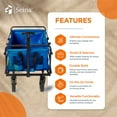 thumbnail image 2 of Seina 150lb Capacity Collapsible Steel Outdoor Utility Wagon Cart, Blue, 2 of 10