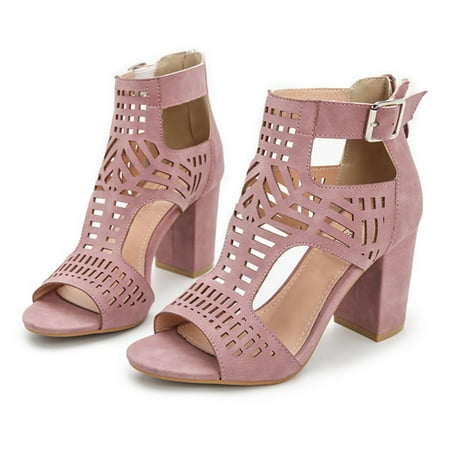 

Women s Chunky Low Heels Sandals Glitter Ankle Strap Wedding Shoes