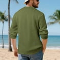 thumbnail image 3 of APEXFWDT Men's Waffle Knit Henley Top Casual Long Sleeve Base Layer Solid Color Fall Top for Daily Errands & Weekend, 3 of 9