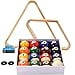 thumbnail image 3 of Billiard Balls Set, Pool Table Triangle Ball Rack and 9-Ball Diamond Rack (Wood), 5 Cue Chalks and 2 Table Spot Stickers - Pool Table Accessories, 3 of 4