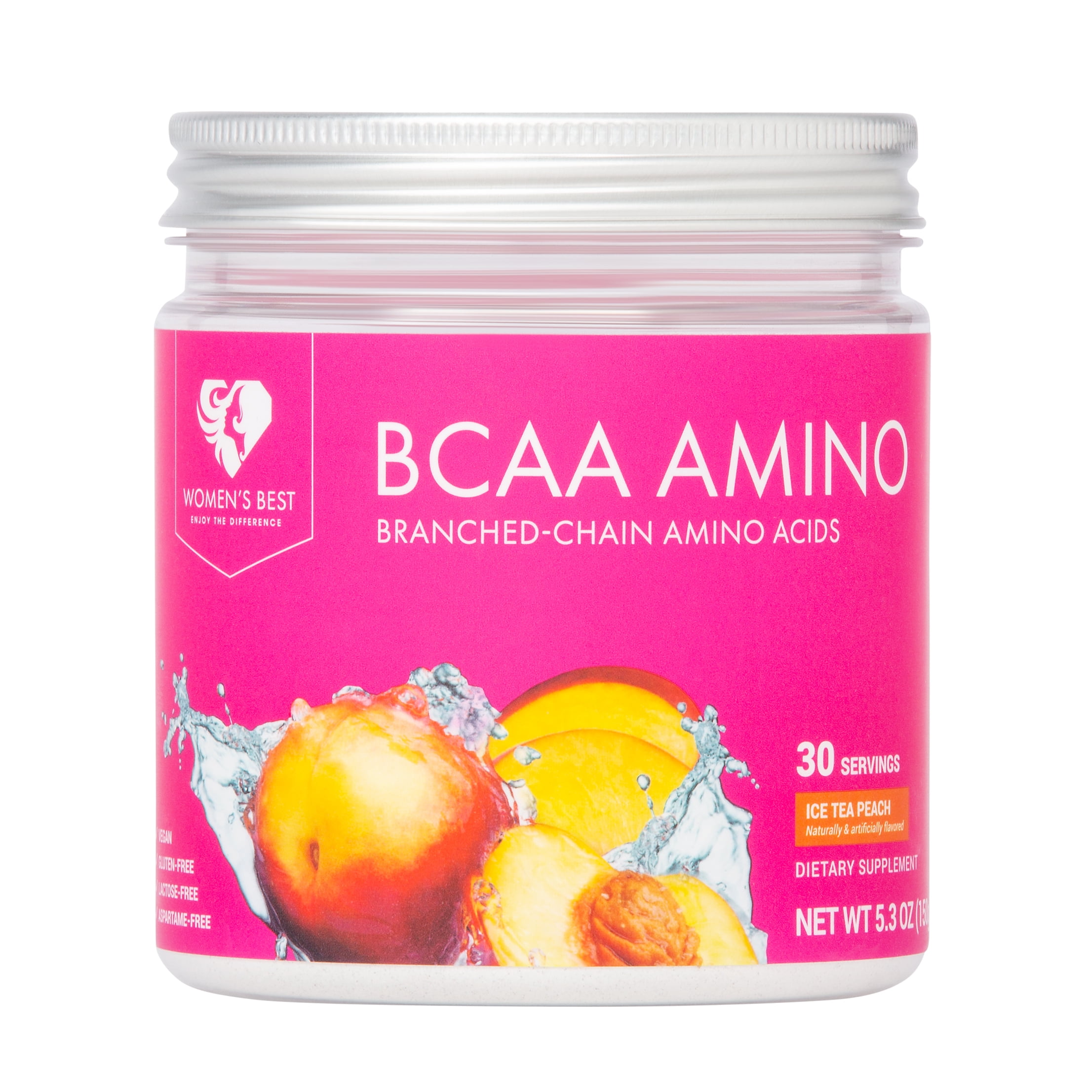 Women's Best BCAA Amino Acids Powder, Peach Ice Tea, 150g, 5.3 oz