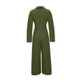 thumbnail image 5 of pstuiky Wide Leg Jumpsuits for Women, Jumpsuits for Wome One Piece Jumpsuits for Women Rompers Long Sleeve Jumpsuit for Women Bib Overalls Women with Pockets Army Green S, 5 of 6