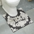 thumbnail image 4 of Better Trends 4 Piece Bathroom Rug Set 100% Cotton Extra Soft Tufted Bath Rug Water Absorbent Non-Slip Bath Mat Machine Washable (Charcol) Medallion Collection, 4 of 8