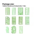thumbnail image 3 of Linyer 1 Set Circle Stencil Plastic High-quality Convenient Use Eye-catching Templates for Drafting Exquisite Appearance Long Lifespan Type 8, 3 of 5