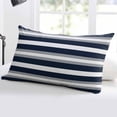 thumbnail image 5 of Farmhouse Stripes Minimalist Throw Pillow Cover, Pillowcase Protectors with Zipper, Breathable Decorative Lumbar Pillow Case Cover, Pillow Shams for Couch Sofa 12x20Inch, 5 of 7