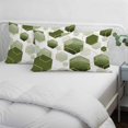 thumbnail image 4 of Sage Green Marble Small Pillow Covers,Gold White Geometric Hexagon Modern Soft Breathable Throw Pillow Cases with Invisible Zipper,Decorative Pillowcase Pillows Protectors for Sofa Bed Chair 12"x20", 4 of 9