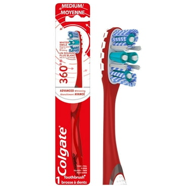 Colgate 360 Advanced Optic White Adult Manual Toothbrush, Medium