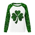 thumbnail image 4 of Odbmxy Long Sleeve Tee Shirts for Women St. Paddy's Day Graphic Women Plus Size Tops Loose Saint Shirts Raglan Leisure Tops,S, 4 of 4
