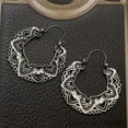 thumbnail image 5 of K-KED Fashion Hollow Out 925 Silver Hoop Earrings for Women Wedding Party Jewelry-Silver, 5 of 6