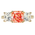 thumbnail image 7 of Three-Stone Engagement Ring for Women - 4ct Simulated Red Diamond in 14K Yellow Gold Promise Ring, 7 of 7