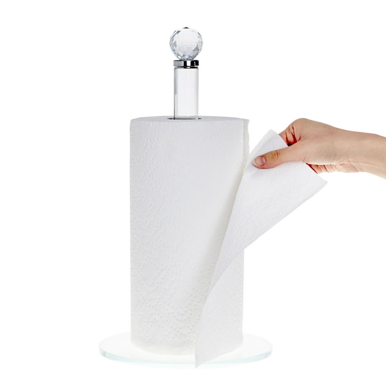Acrylic Paper Towel Holder Countertop, Premium Clear Kitchen Paper Towel  Stand Holder for Kitchen Organization and Storage, Paper Towel Holders for
