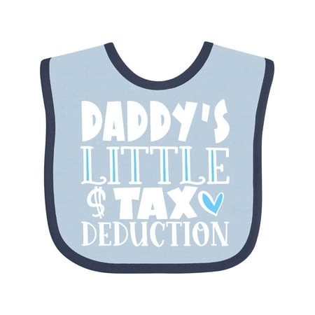 

Inktastic Daddy s Little Tax Deduction Blue Hearts Gift Baby Boy or Baby Girl Bib