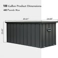 thumbnail image 6 of Mechanics Tool Box 100 Gallon Outdoor Storage Deck Box Waterproof, Large Patio Storage Bin for Outside Cushions, Throw Pillows, Garden Tools, Lockable (Dark Gray),Tool Box, 6 of 8