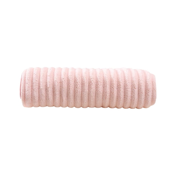 Toalla de baño ultimate extra grande suave y gruesa no deshilacha rayas de felpa de color rosa