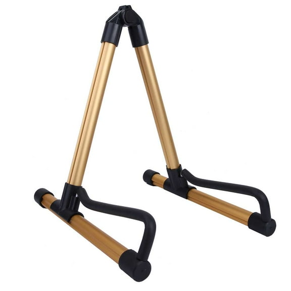 High Strength Aluminum Alloy Universal Guitar Stand with Maximum Bottom Load of 35kg (Golden)