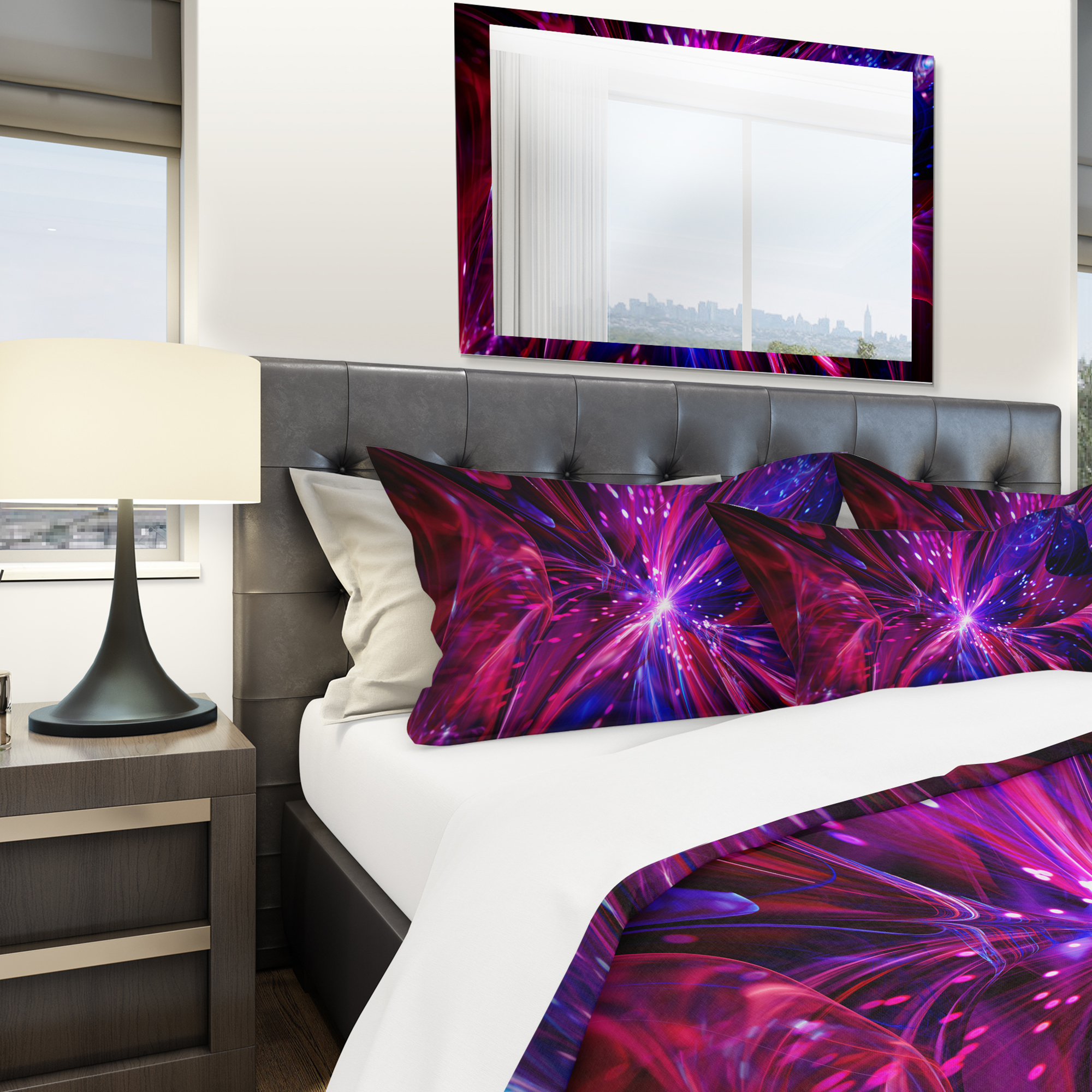 Designart 'Pink and Purple Dreams Come True' Modern & Contemporary Duvet Cover Set