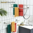 thumbnail image 3 of KOKOSIRI Hand Towel Holder Brushed Nickel Bathroom Rack 20-Inch Double Bath Towel Bars Rails for Garage Kitchen Stainless Steel B5009BR-L20, 3 of 7