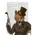 thumbnail image 2 of Fab Funky 20x24 White Modern Wood Framed Museum Art Print Titled - The Bounder Fox Print, 2 of 4