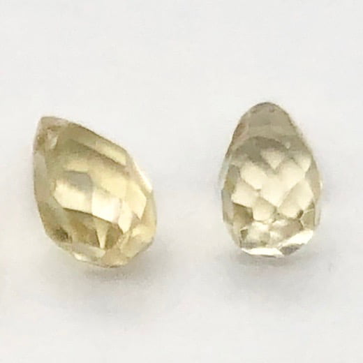 5x3 to 6x4mm Earth Mined Gemstone or Teardrops Choose Number of Beads 6x6mm Light Golden Brown Zircon Beads Faceted Heart Briolettes