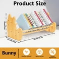thumbnail image 3 of RETON Cute Dog Funny Wooden Bookends,Desktop Bookshelf, Portable Wooden Artist Desktop , Solid Wood Book Stands for Office Home, 3 of 7