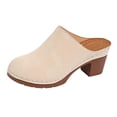 thumbnail image 2 of Women's Block Heels Clog Orthopedic Shoes Stylish Closed Toe Dressy Casual Slip On Sandal No Back Straps Mule Pumps Clogs, 2 of 5