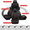thumbnail image 5 of AOMSAZTO Front Car Seat Covers Fit for Hyundai Tucson 2010-2024 2025 Seat Covers Faux Leather Breathable and Waterproof Automotive Seat Covers Protector(2 PCS Front Seats,Black & Redline), 5 of 5