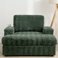thumbnail image 5 of Harper & Bright Designs Modern Modular Sectional Accent Chair, Oversized Single Seat with Plush Chenille Pillows & Wide Cushions, Upholstered Armchair for Small Spaces Living Room Bedroom, Green, 5 of 21