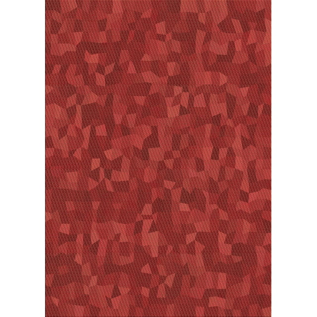 Ahgly Company Tapis Rectangulaire Lavable en Machine Rouge Transitionnel, 7 Pieds x 10 Pieds