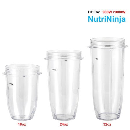 

Risewill 18oz / 24oz / 32oz Replacement Cup for Nutri Ninja 900W / 1000W Replacement Parts Replacement Cups for Nutri Ninja (1PCS)