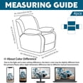 thumbnail image 4 of PENGXIANG Ensemble de 4 Housses de Fauteuil Inclinable Extensibles Housse de Canapé Douce Imprimée Protecteur de Meubles, 4 of 10