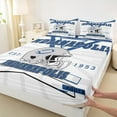 thumbnail image 3 of Manfei Rugby City Bed Sheets Queen,Sports Theme Bedding Queen Size,Indianapolis Sheet Set Queen For Teens,Ultra Soft Bedroom Decor,4pcs, 3 of 7